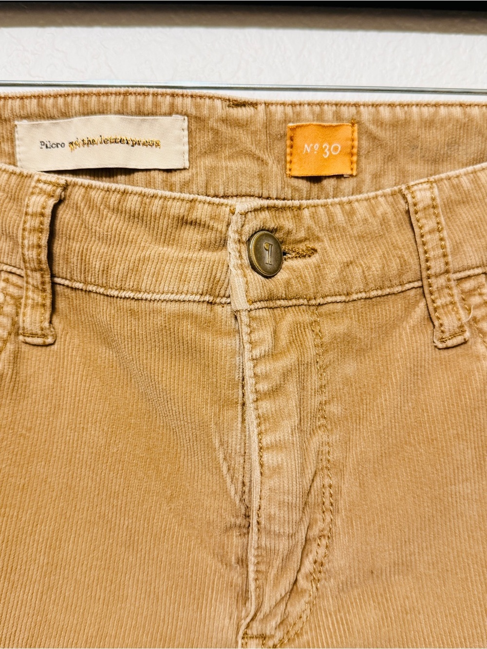 🦋Pilcro| EUC Anthropologie Pants Size 30 Corduroy Casual Everyday Pants in Camel - Picture 4 of 8